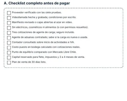 Vista de: Checklist de 40 puntos antes de pagar