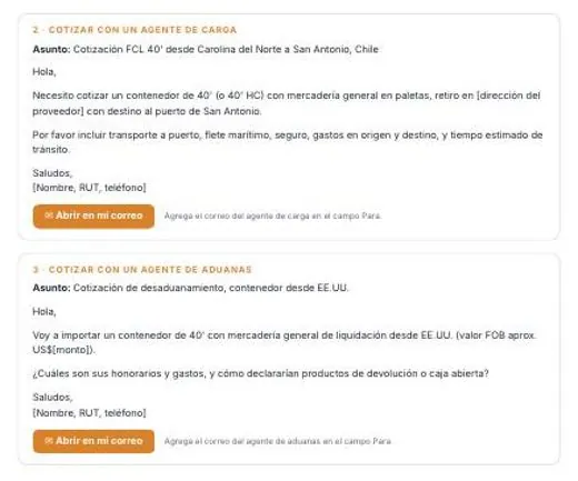 Vista de: 3 plantillas de correo en inglés y español